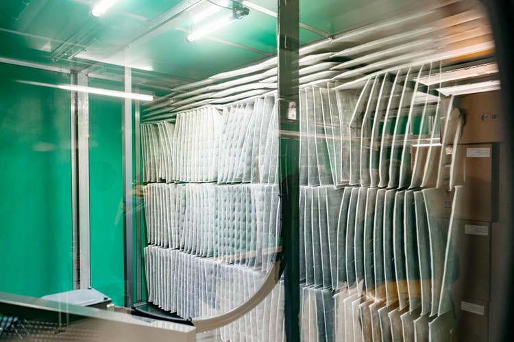 Coup d’œil à l’intérieur de l’installation de ventilation.